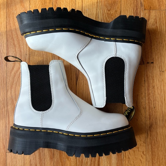 Dr. Martens Shoes - Dr. Martens White Chelsea Boots